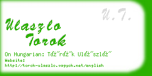 ulaszlo torok business card